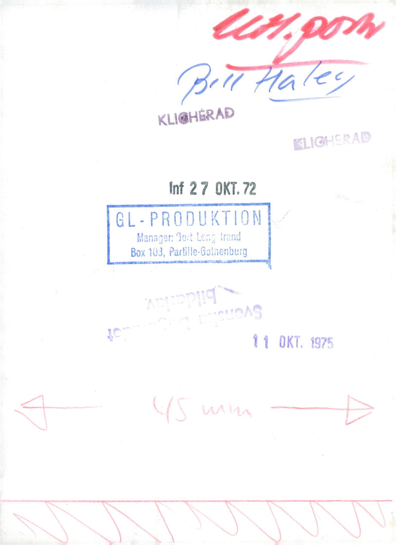 USA rock musician Bill Haley, and His Comets - Vintage Photograph