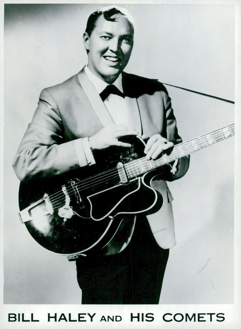 USA rock musician Bill Haley, and His Comets - Vintage Photograph