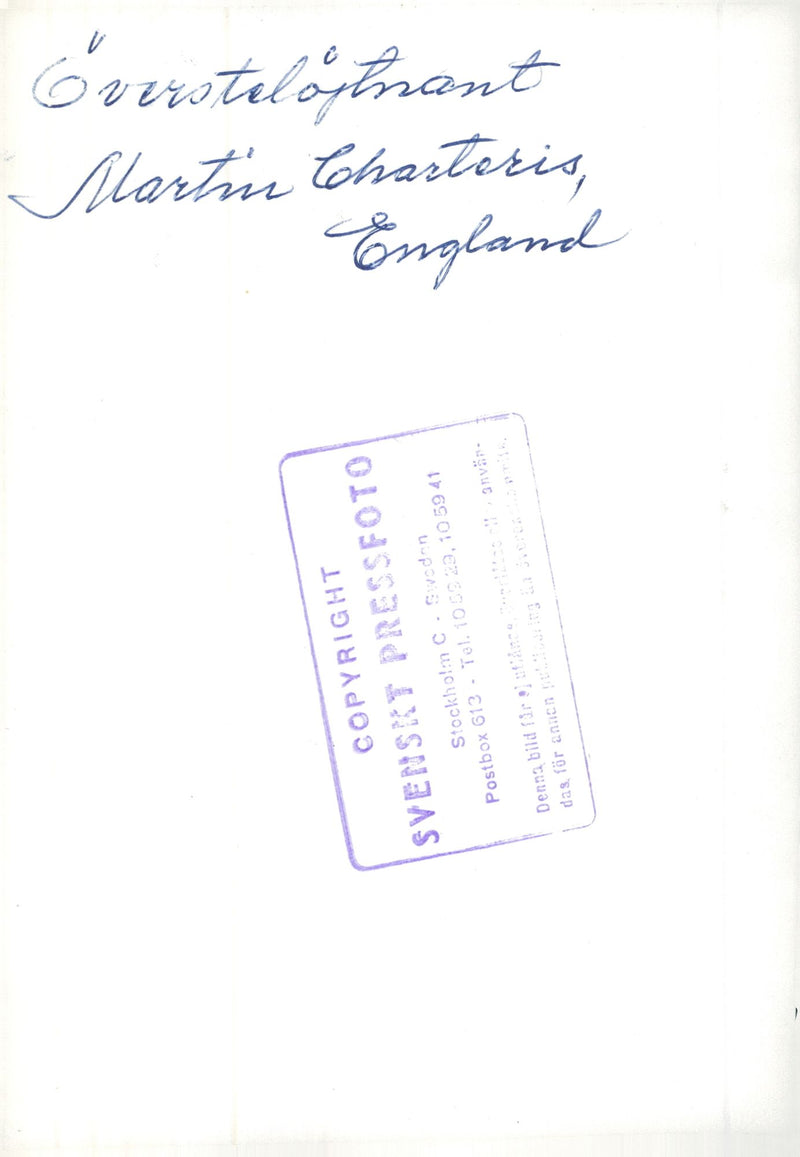 Martin Charteris, Lieutenant Colonel Bitr. Secretary of the Queen of Queen Elizabeth - Vintage Photograph