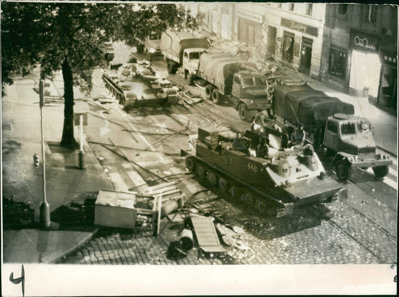 Tanks Crashing. - Vintage Photograph