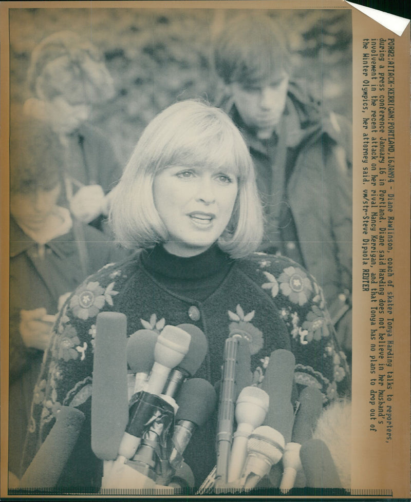 Diane Rawlinson, coach of Figure skater Tonya Harding - Vintage Photograph