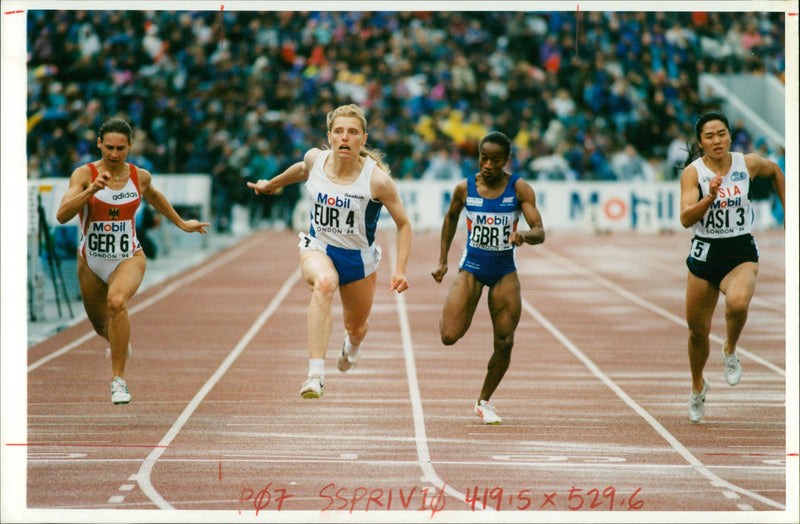 Irina Privalova Athlete. - Vintage Photograph