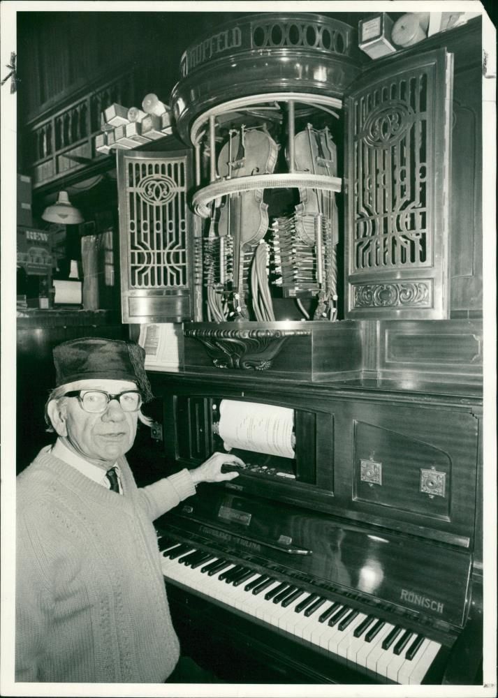 Frank Holland and His Musical Museum's Self Playing Violins - Vintage Photograph