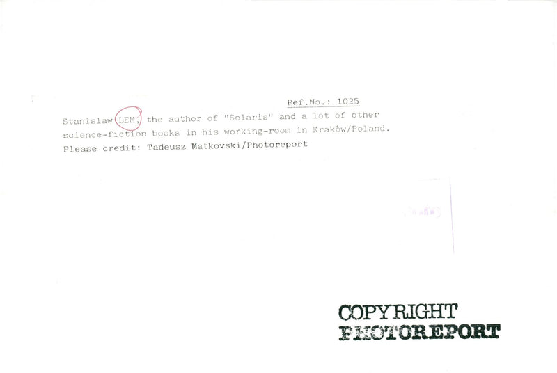 Polish writer Stanislaw Lem - Vintage Photograph