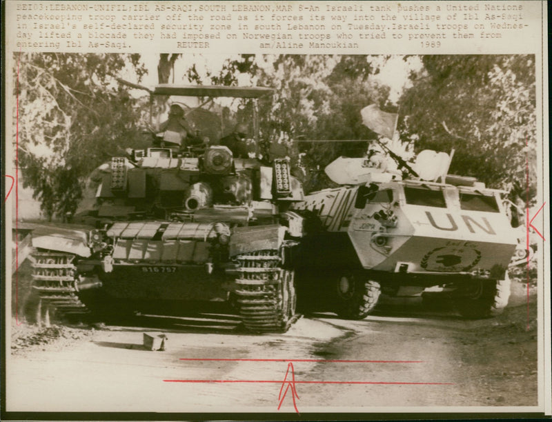 Israeli tank pusher - Vintage Photograph