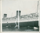Lifeboat Falls From Queen Elizabeth - Vintage Photograph