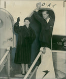 Queen Elizabeth, the Queen Mother and the Duke of Edinburgh. - Vintage Photograph