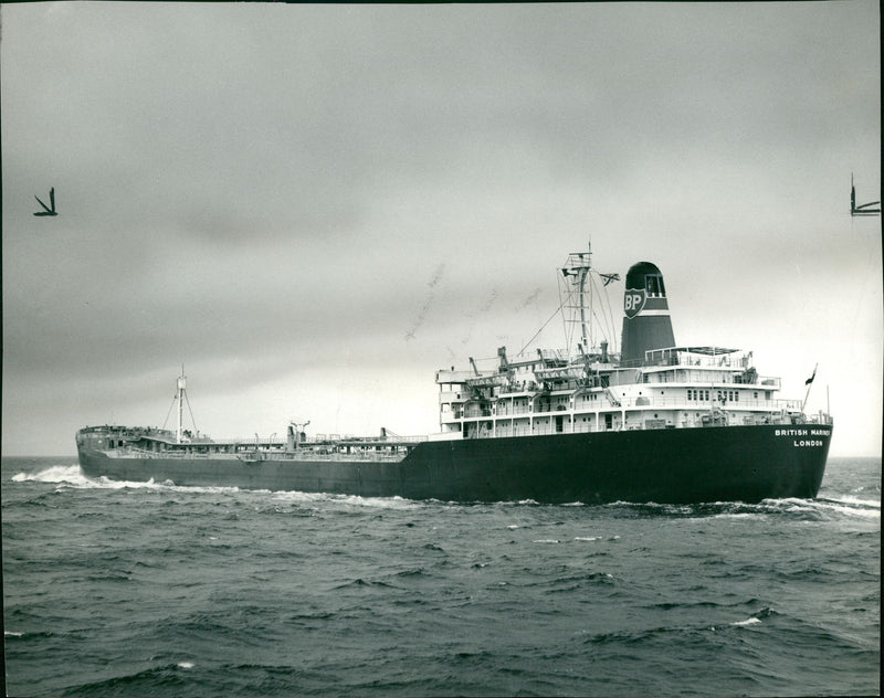 The British built tanker British Mariner. - Vintage Photograph