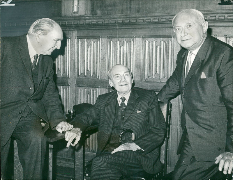 Mr. James Griffiths, Earl Attlee and Mr. Emmanuel Shinwell. - Vintage Photograph