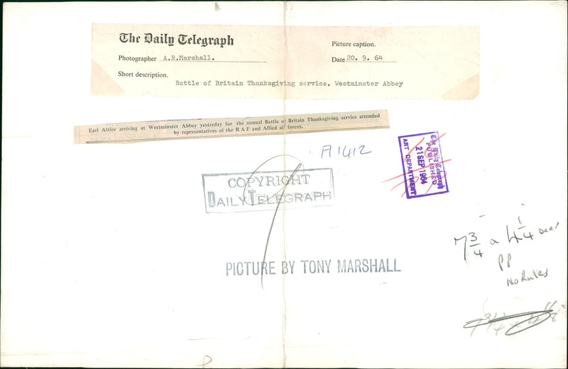 Earl Attlee. - Vintage Photograph