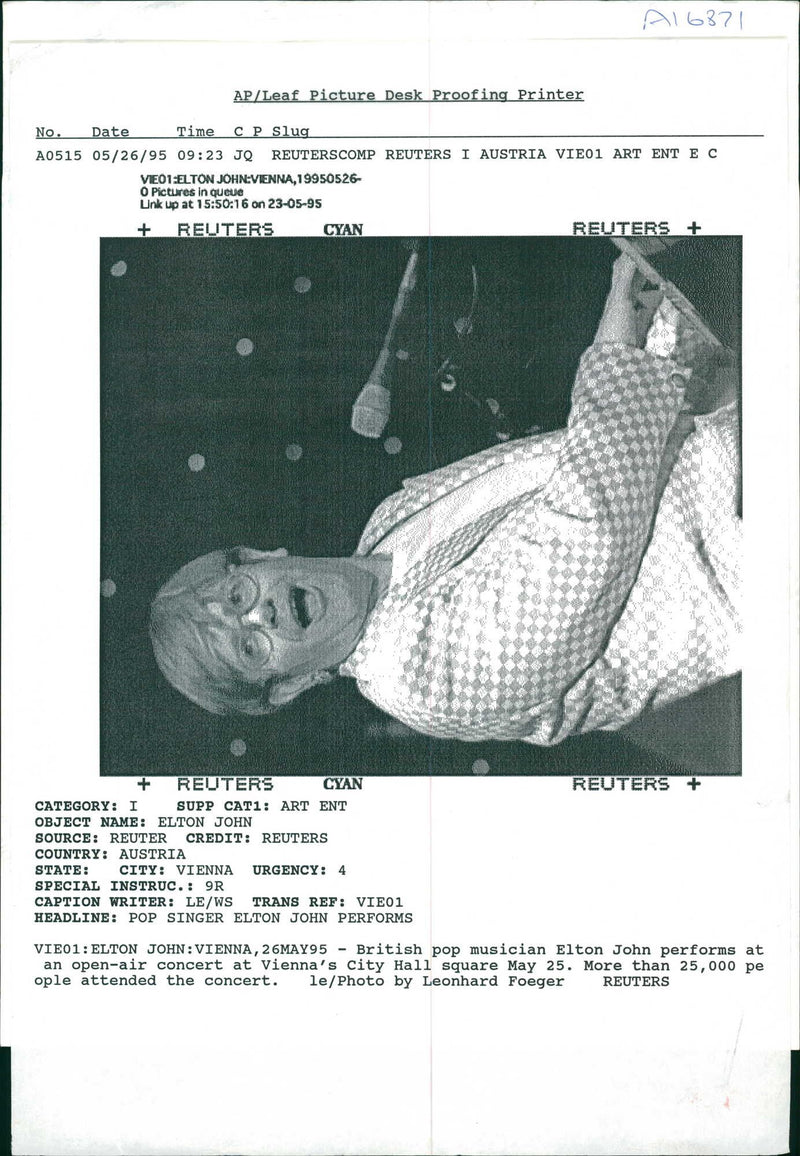 Elton John - Vintage Photograph