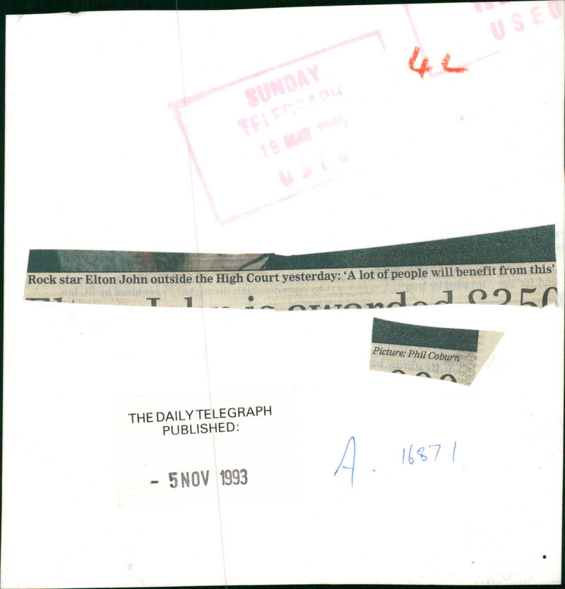 Elton John - Vintage Photograph