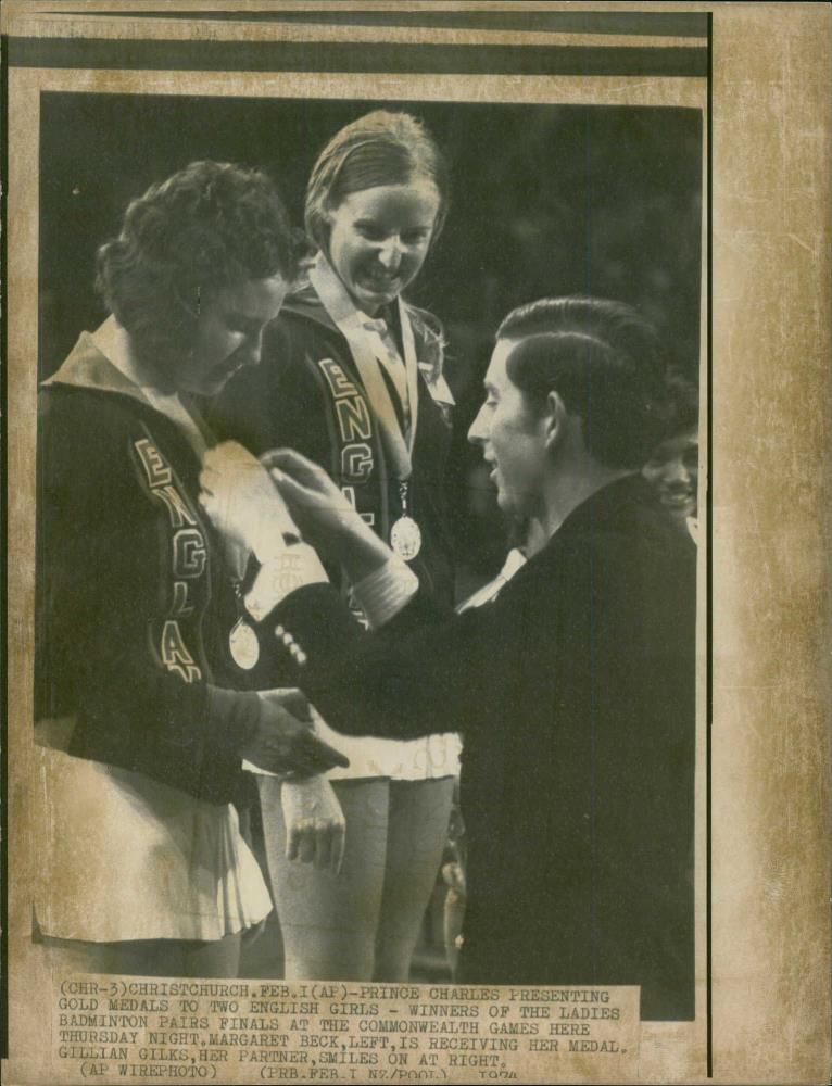 Gillian Gilks with Prince Charles - Vintage Photograph