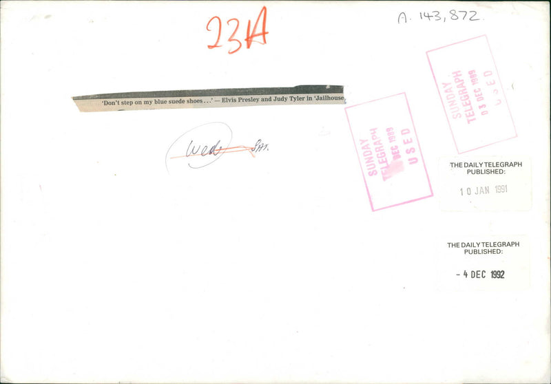 Elvis Presley and Judy Tyler - Vintage Photograph