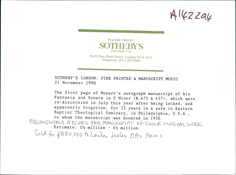 Fine Printed And Manuscript Music. - Vintage Photograph