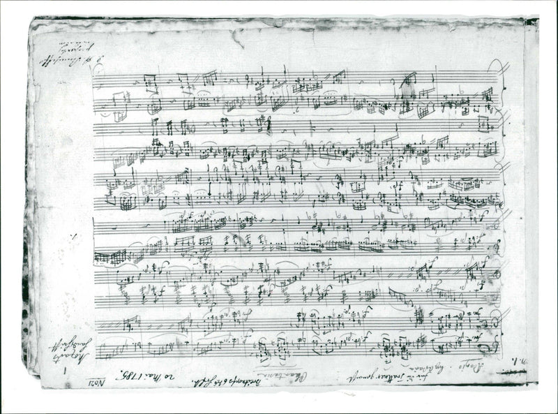 Fine Printed And Manuscript Music. - Vintage Photograph