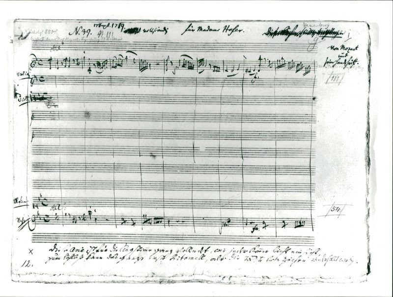 Music, Continental Manuscipts and printed Books. - Vintage Photograph