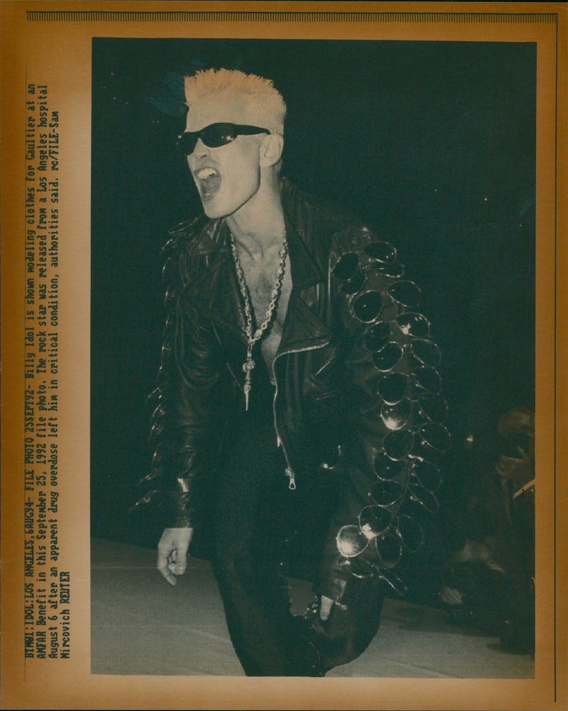 Billy Idol Musician. - Vintage Photograph