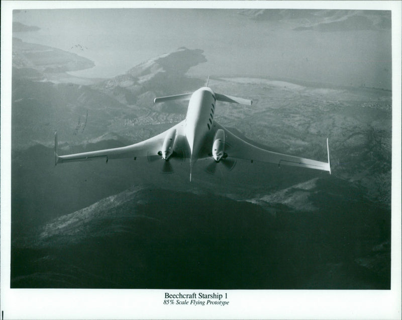 Beechcraft Starship Aircraft model. - Vintage Photograph