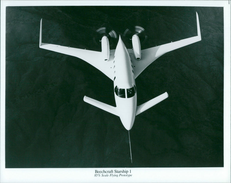 Beechcraft Starship Aircraft model. - Vintage Photograph