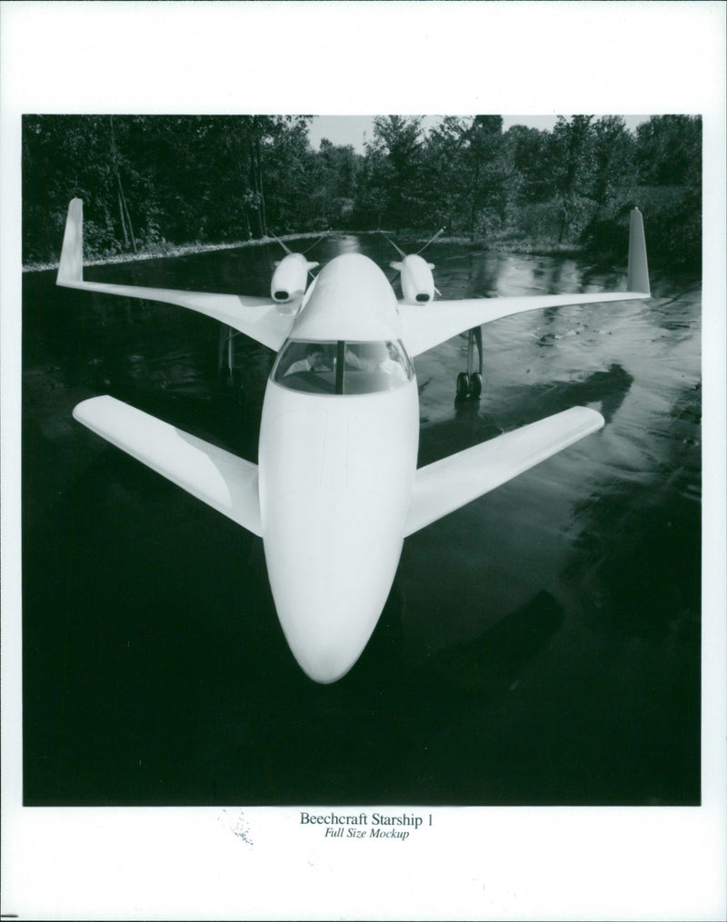 Beechcraft Starship Aircraft model. - Vintage Photograph