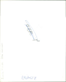 Russian bomber 'BEAR' Tupolev Tu-95 flying - Vintage Photograph