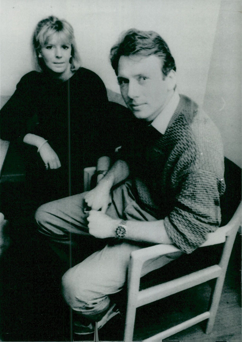 Garda captain Simon Hayward with fiancée in the custody of Stockholm, British captain of the British lifeguard charged with drug smuggling - Vintage Photograph