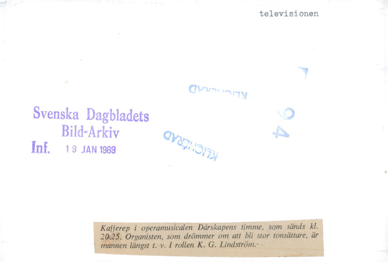 Kafferp in operamusicalen Foolish hour - Vintage Photograph