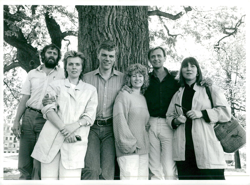 Lars Weiss, Mona NÃ¶rklit, Jonas Hallberg, Agneta AskelÃ¶f, Nils Edman and Susan Westin in "Nightlife" - Vintage Photograph