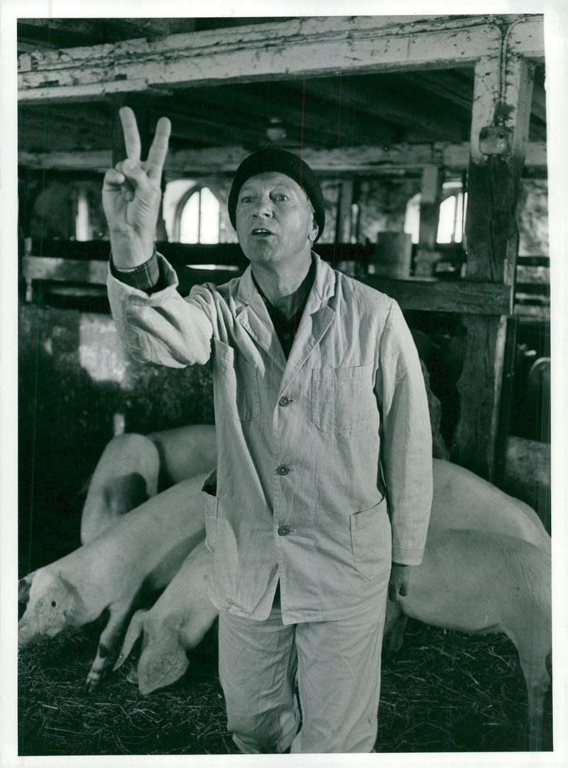 Ingvar Hirdwall in the "Pork Farm" - Vintage Photograph