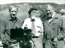 Boris EngstrÃ¶m, Frank Dalin and Gunnar Brusewitz in Franklin's Archives " - Vintage Photograph