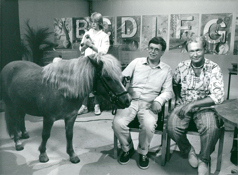 Olle LindstrÃ¶m and Program Manager Owe SandstrÃ¶m in the "Animal Plug" - Vintage Photograph