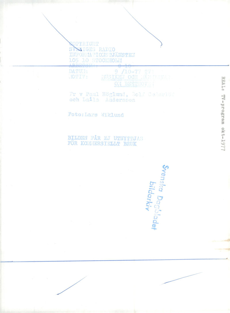 TV shows Music and man - about Beethoven - Vintage Photograph