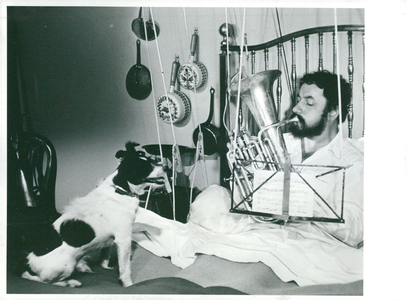 Philippe Noiret in the film Alexandre le Bienheureux - Vintage Photograph