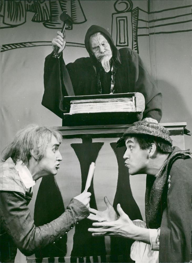 KÃ¥re Sigurdson, Thure Carlsson and Arne Eriksson in "Master Pierre Patelin" - Vintage Photograph