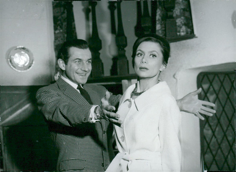 Curt Masreliez and Doris Svedlund in "Murder of Continuous Band" on Intiman - Vintage Photograph