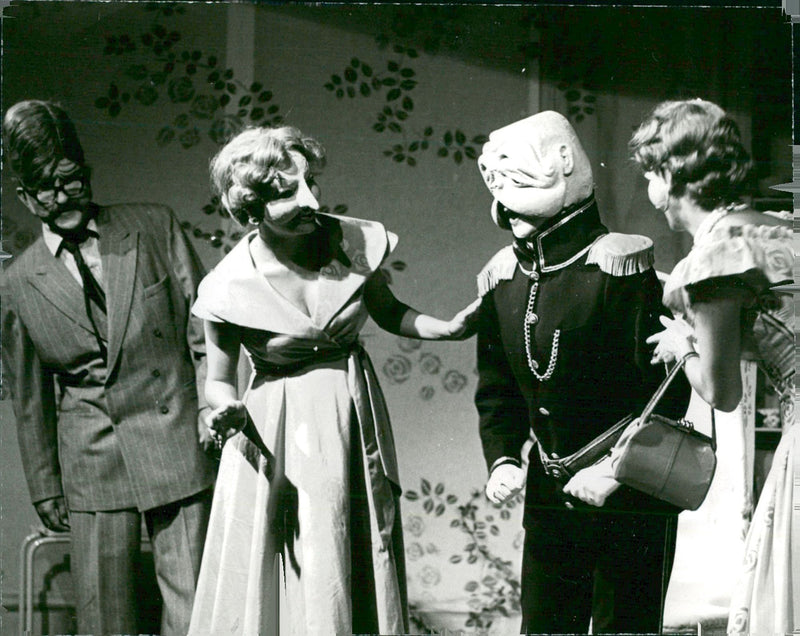 "The Flint-Baptized Prima Donnan" by EugÃ©ne Ionesco, directed by Kerstin Forsmark at the Marionette Theater - Vintage Photograph