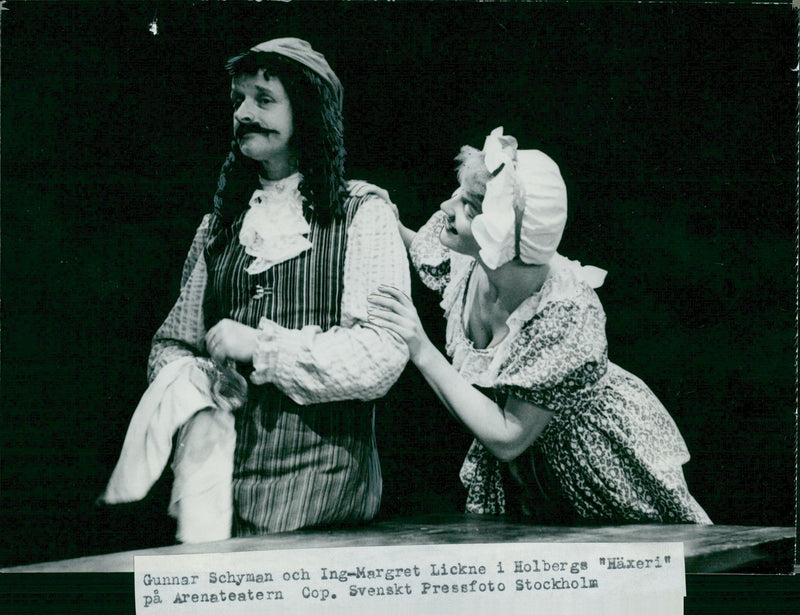 Gunnar Schyman and Ing-Margret Lickne in "Witchcraft" at the Arenate Theater - Vintage Photograph