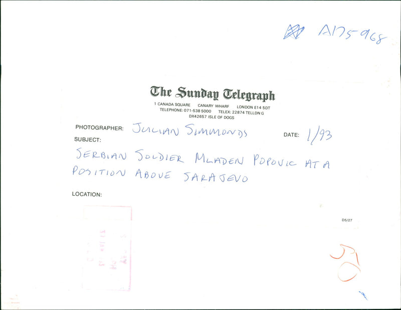 serbian soldier - Vintage Photograph