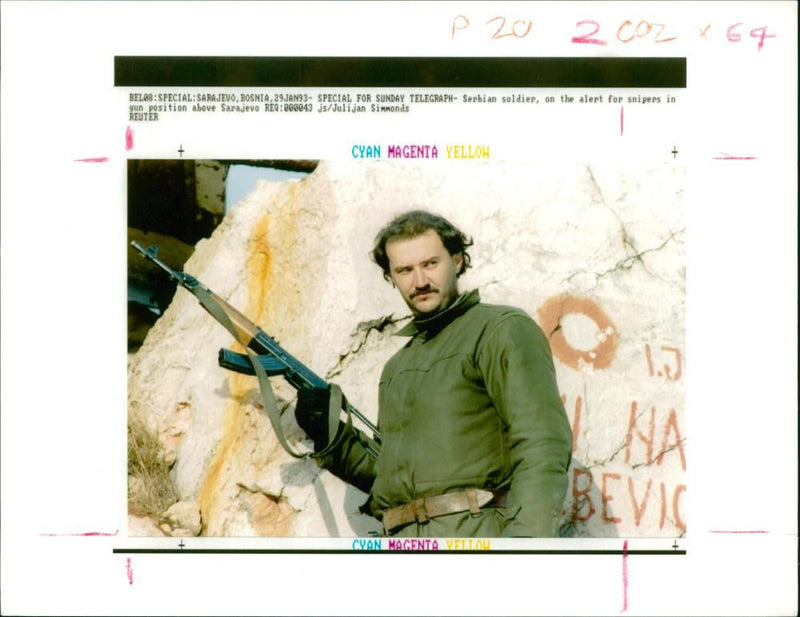 serbian soldier - Vintage Photograph