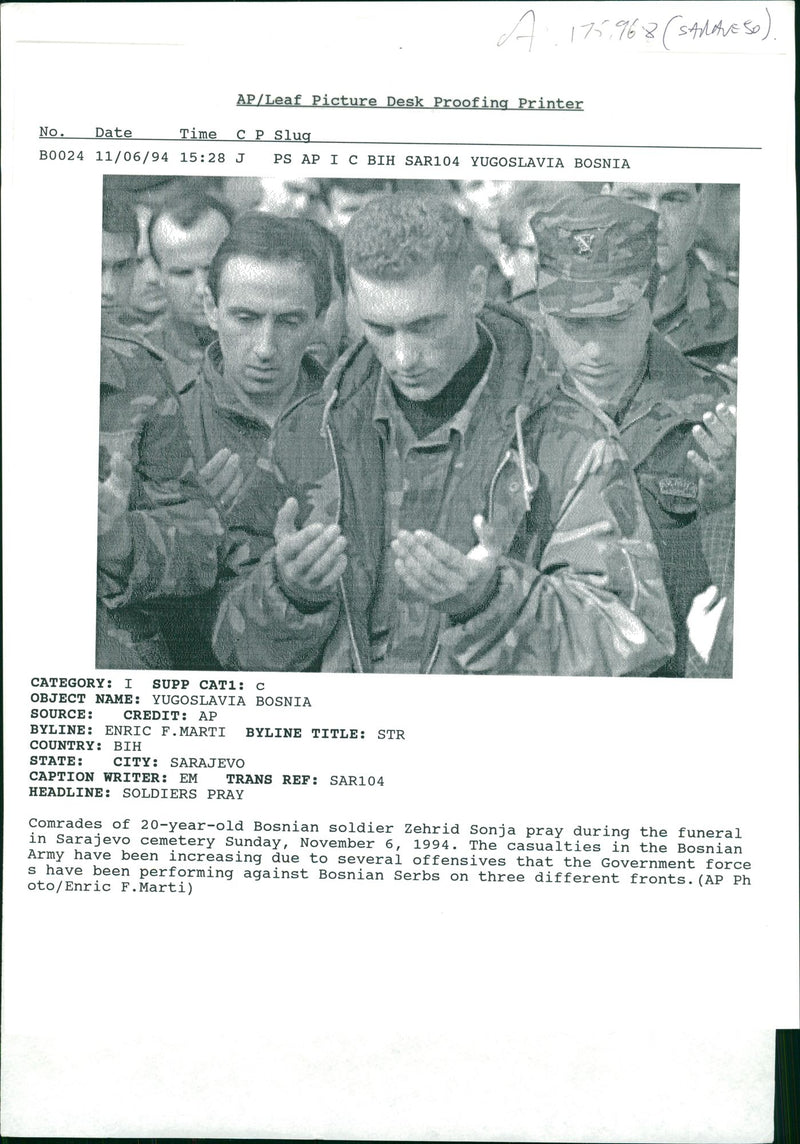 Bosnian War Armed conflict - Vintage Photograph