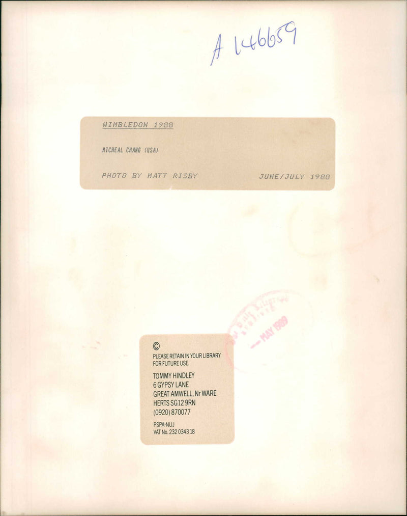 Michael Chang - Vintage Photograph