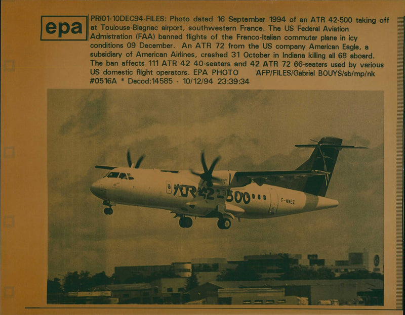 Aircraft: ATR-42 - Vintage Photograph