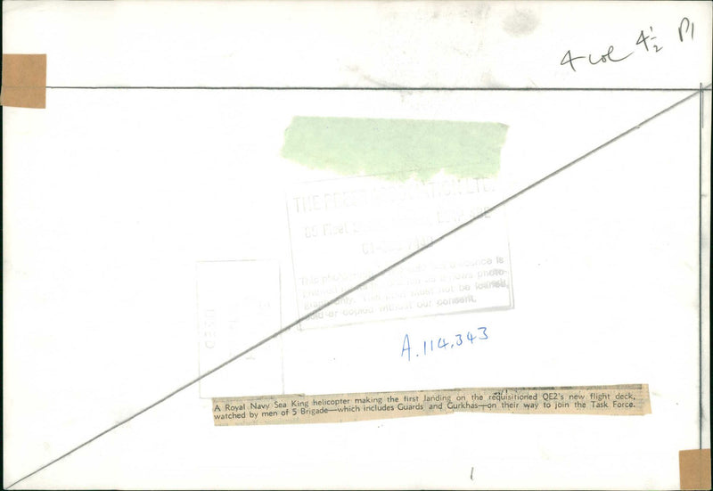 Royal Navy Sea King helicopter - Vintage Photograph