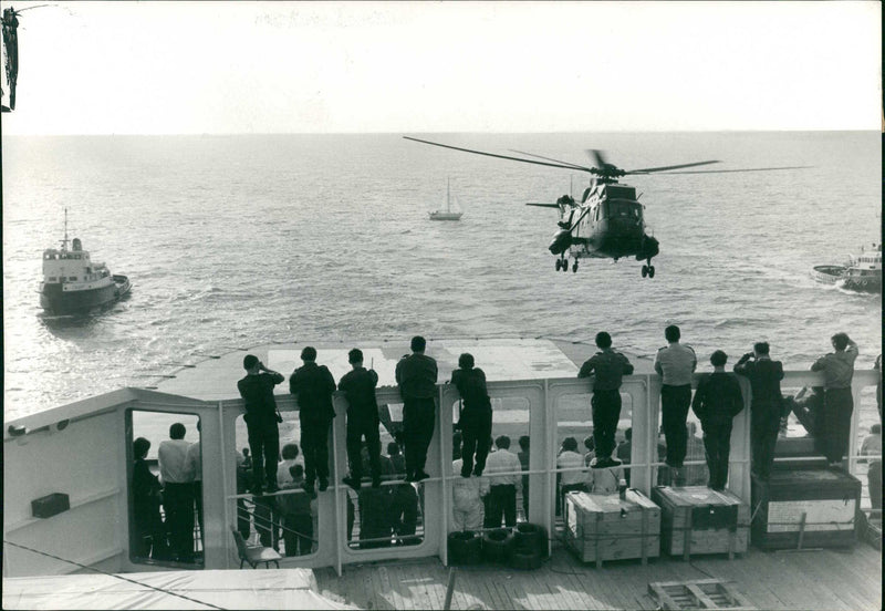 Royal Navy Sea King helicopter - Vintage Photograph