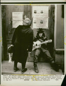 A Soviet street musician. - Vintage Photograph