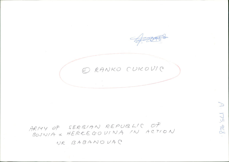 Army of Serbian Republic of Bosnia. - Vintage Photograph