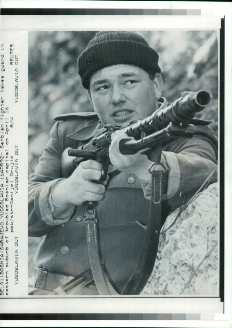 Serbian fighter - Vintage Photograph