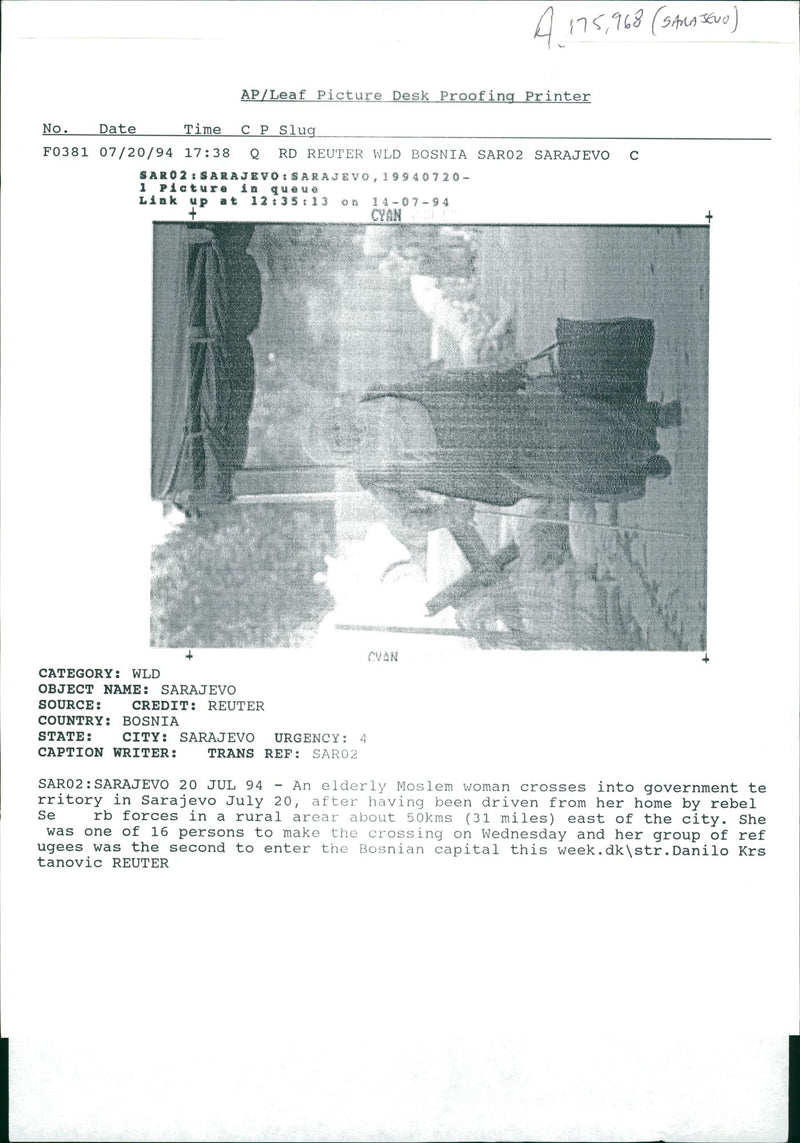 Bosnian War - Vintage Photograph