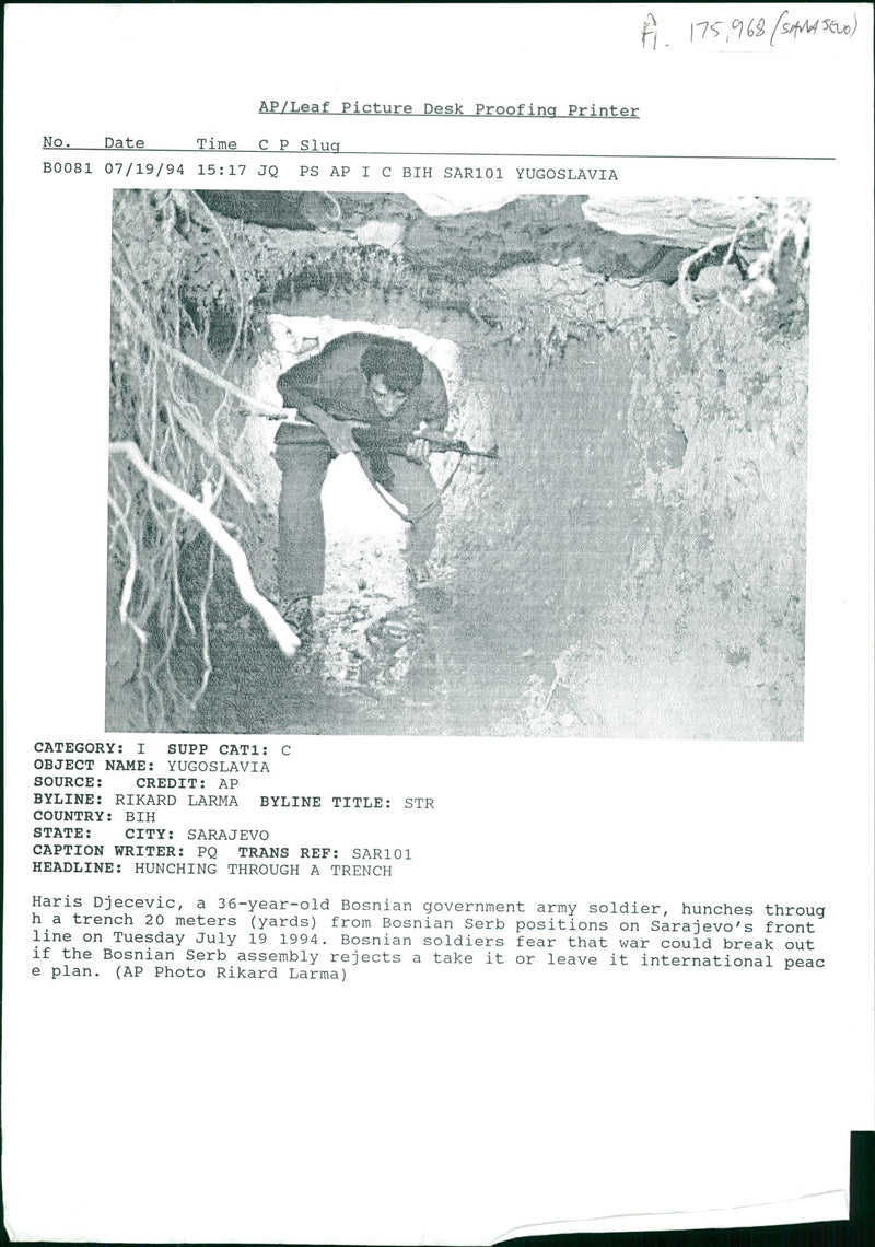 Bosnian War: Haris Djecevic - Vintage Photograph